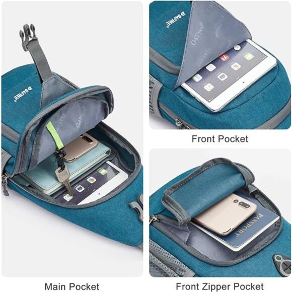 RFID Sling Bag Crossbody Sling Backpack Small Chest Shoulder Backpack Men Women - Picture 3 of 7